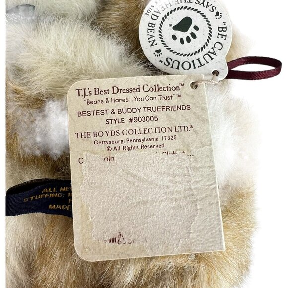 Boyds Bears Plush Best Friends Bestest & Buddy Truefriends Jointed With Tags VTG - Picture 11 of 11